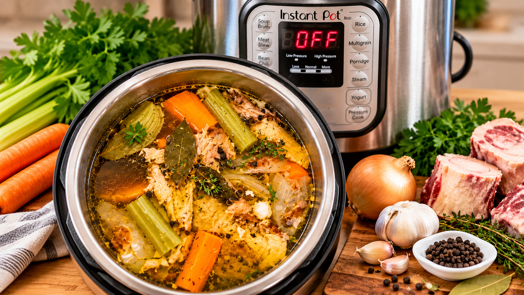 bouillon d'os Instant Pot maison