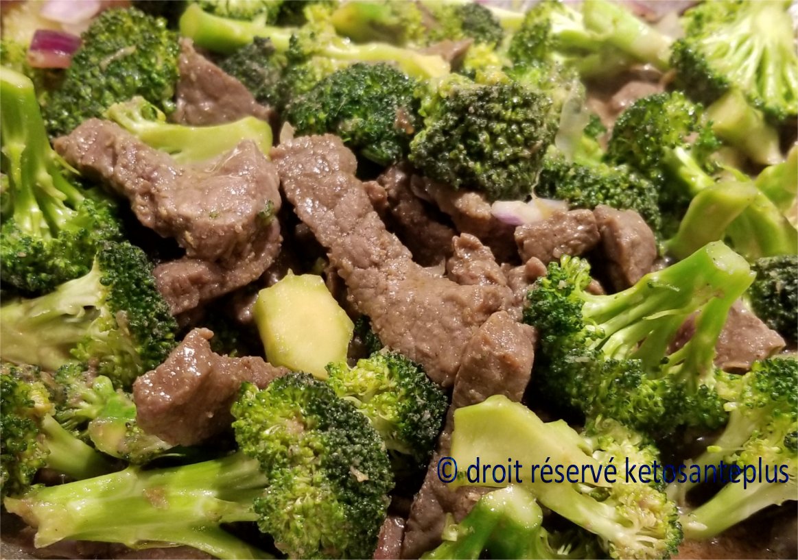 Sauté de boeuf et brocoli à l'orientale keto