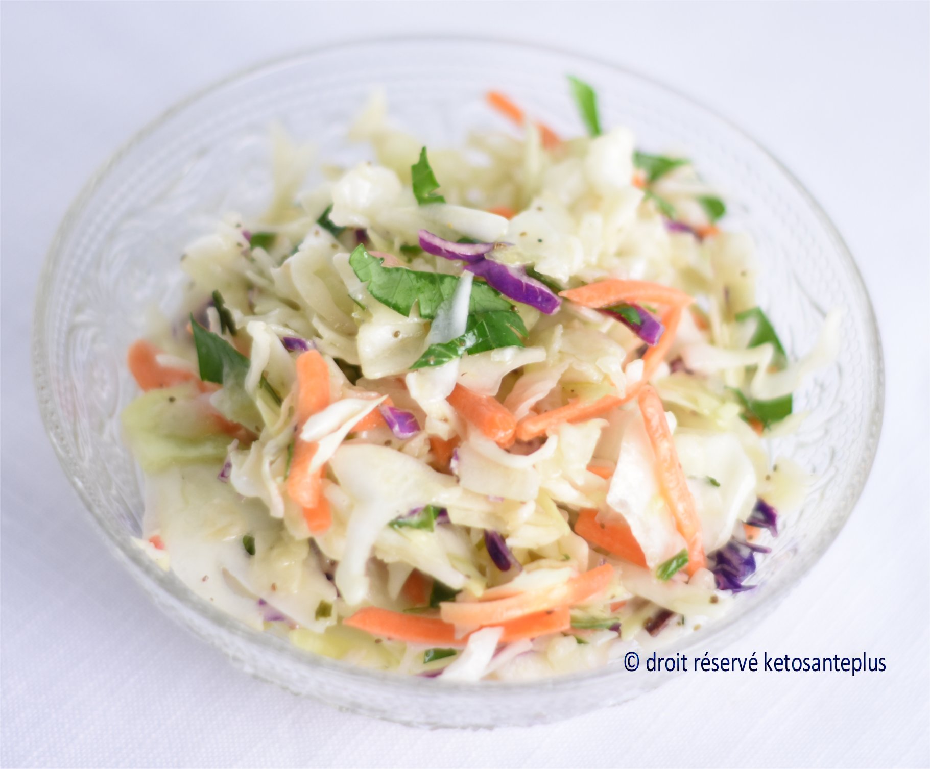 Salade de chou traditionnelle keto
