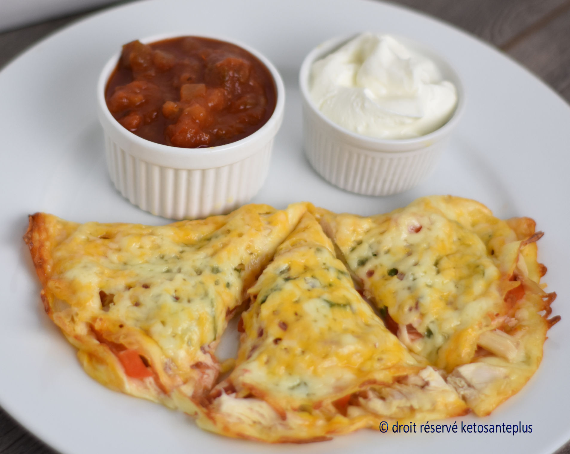 Quesadillas au poulet keto