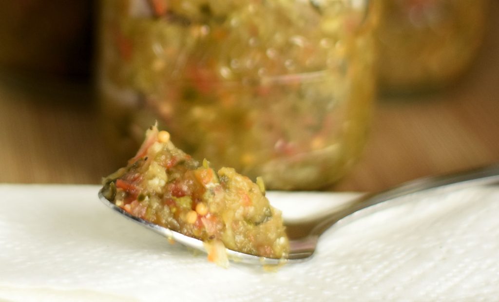 Relish sucrée faible en glucides