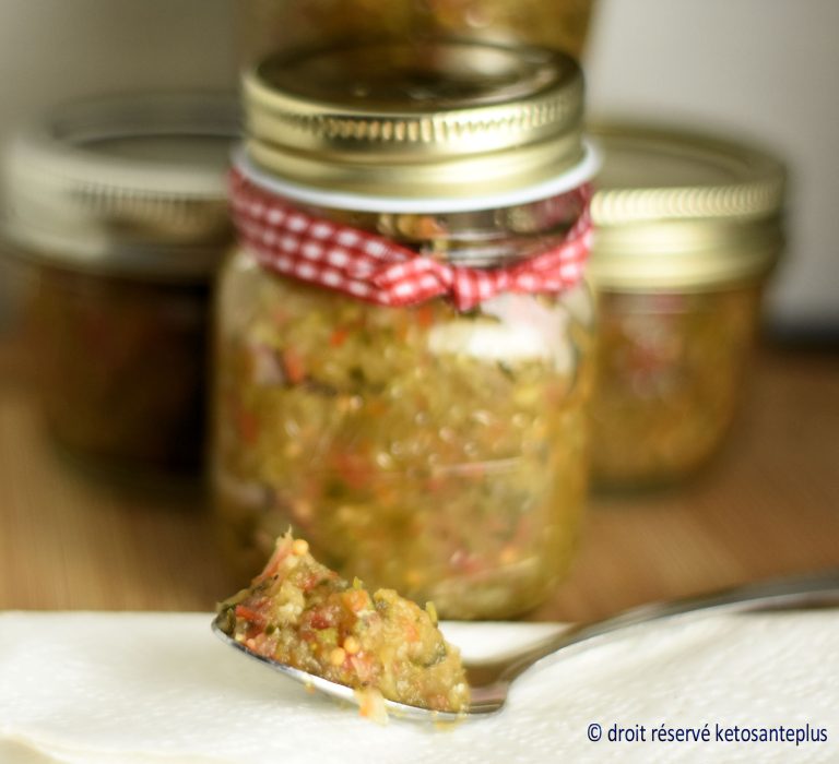 Relish sucrée faible en glucides