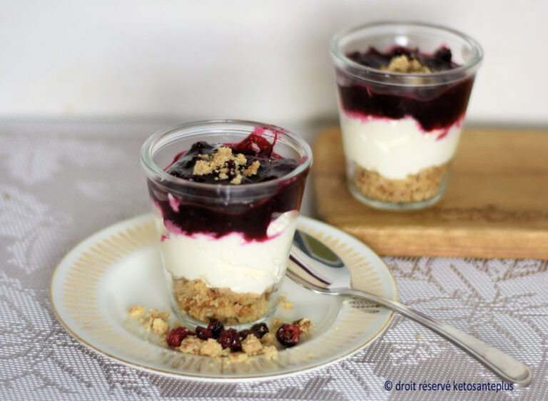 Verrines de gâteau au fromage sans cuisson