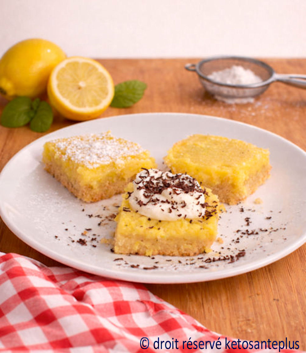 Carrés au citron keto