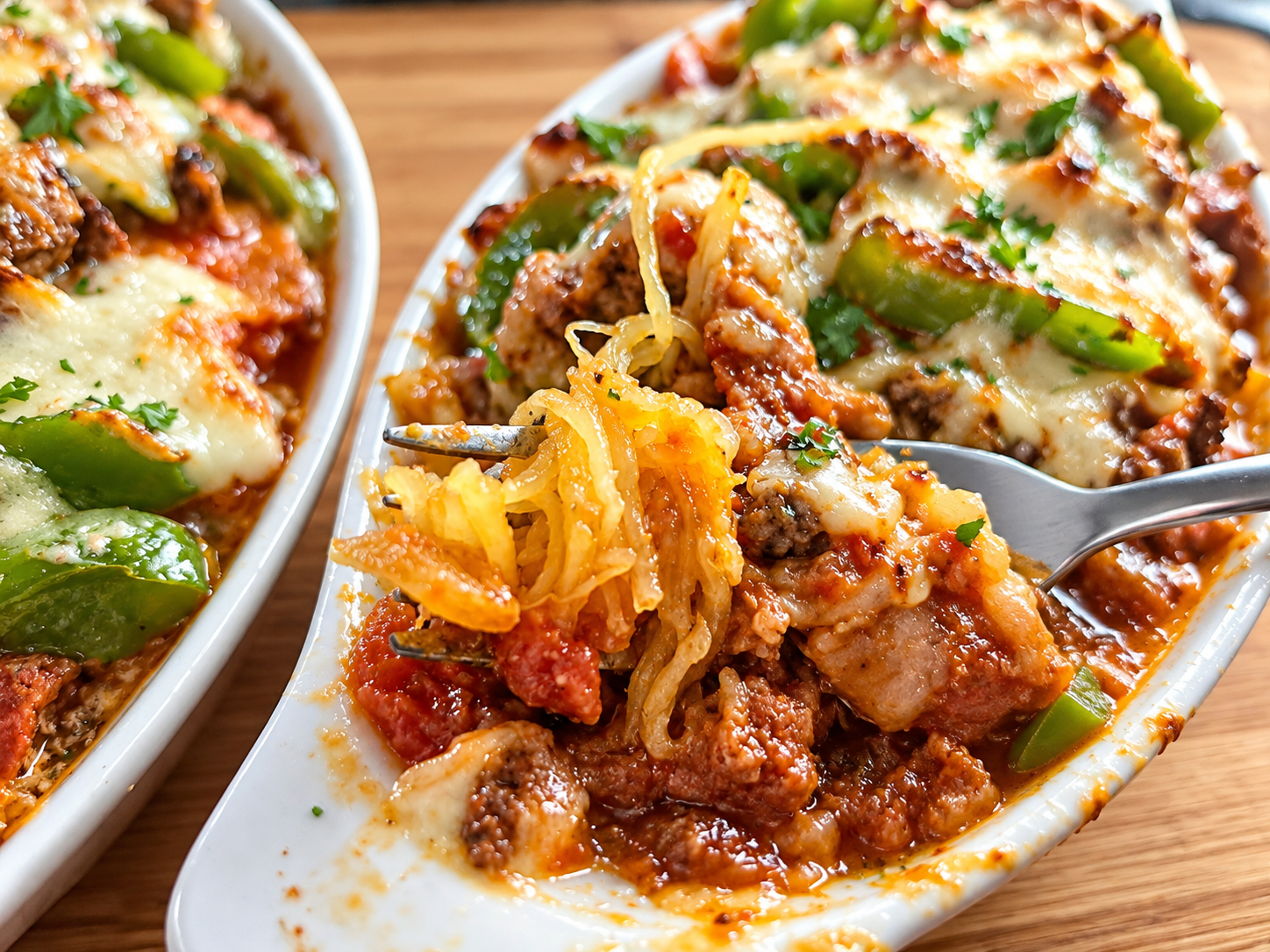 Courge spaghetti gratinée keto